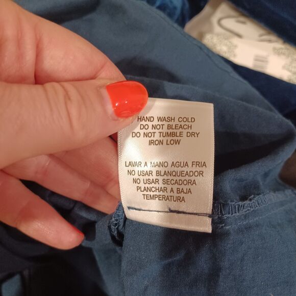 Tuckernuck Navy Velvet Blouse - Picture 9 of 9